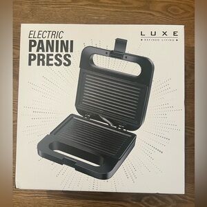 Luxe Black Electric Panini Maker